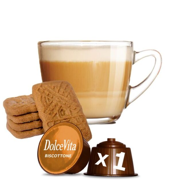 1 capsule – BISCOTTONE DOLCEVITA (Spéculoos) – compatible avec les machines Nescafé®️ DOLCE GUSTO®️