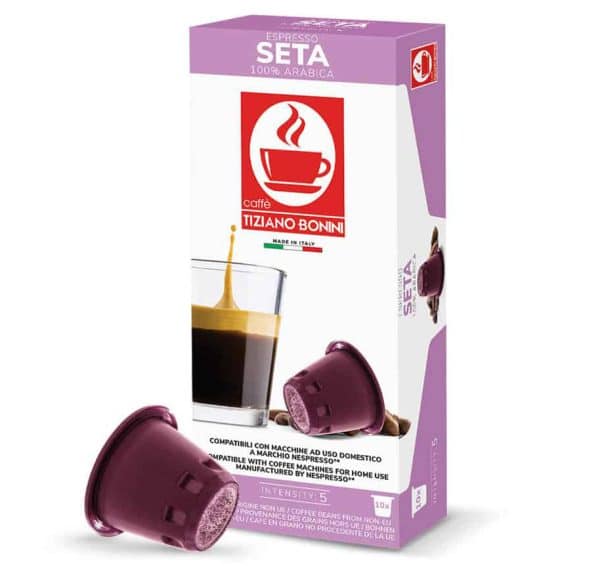 SETA BONINI – 10 capsules compatibles avec les machines Nespresso®️