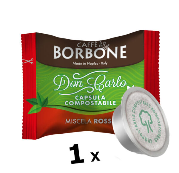 1 capsule composteerbare A MODO MIO – DON CARLO ROSSA – individueel BORBONE